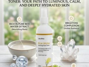 layultra rice water smoothing face toner for korean glass skin glowing skin