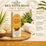 layultra rice water and besan face wash for clear glowing skin