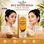 layultra rice water and besan face wash for clear glowing skin