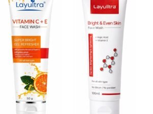 layultra combo set of vitamin c+e face wash and layultra bright and even skin